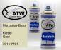 Preview: Mercedes-Benz, Kiesel Gray, 701 / 7701: 400ml Sprühdose + 400ml Klarlack - Set, von ATW Autoteile West.